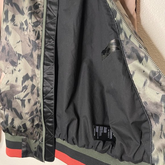 Eleven Paris | Color Block Camo Satin Bomber Jacket - Picture 8 of 9